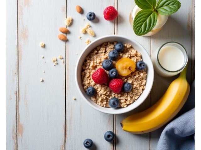 Healthy meal and supplements, representing nutrition for sleep